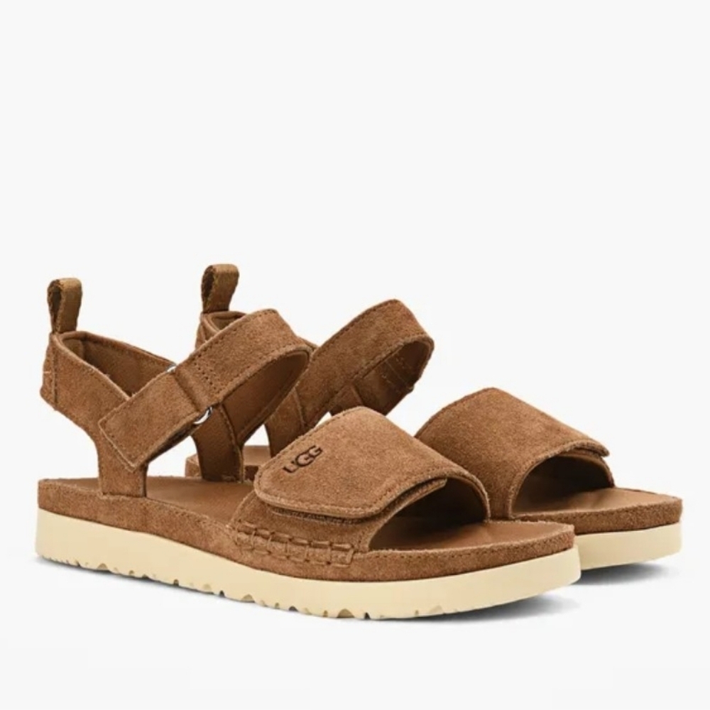 UGG Girls Goldenstar Glides Tan Sandals Youth Size 3